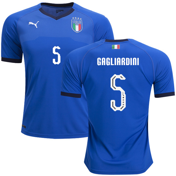 Italy #5 Gagliardini Home Soccer Country Jersey